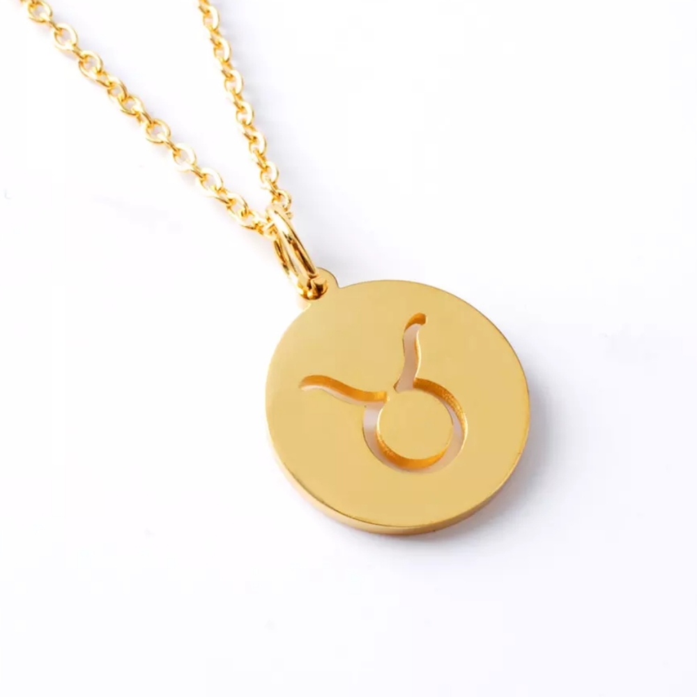 Taurus Zodiac Gold Necklace